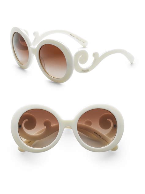 prada baroque sunglasses white.